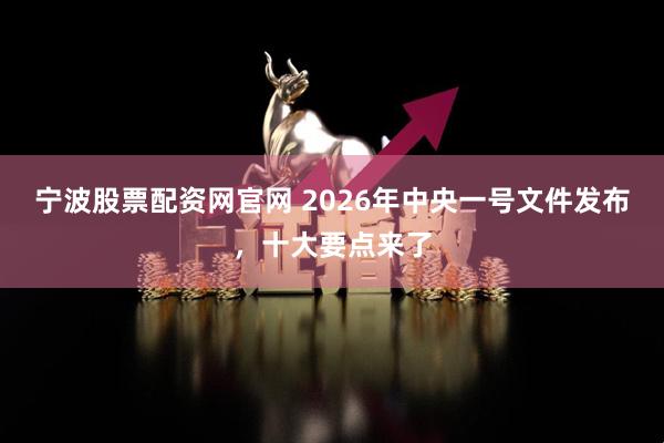 宁波股票配资网官网 2026年中央一号文件发布，十大要点来了